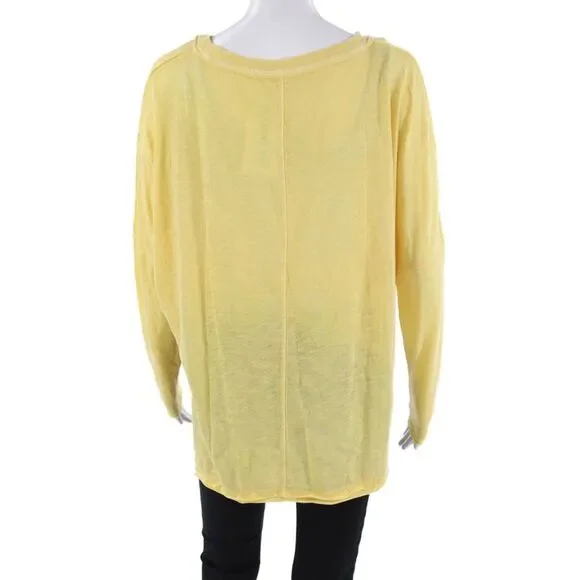 We The Free Women Bohemian V-Neck Long Sleeve Tunic Yellow Size M - Picture 3 of 8
